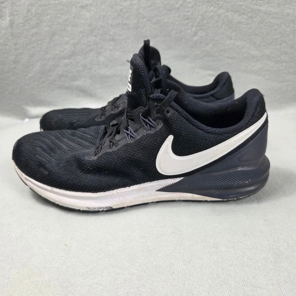 Nike Air Zoom Structure 22 Black White Running Shoes AA1641-010 Womens 7